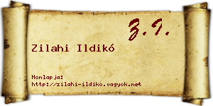 Zilahi Ildikó névjegykártya